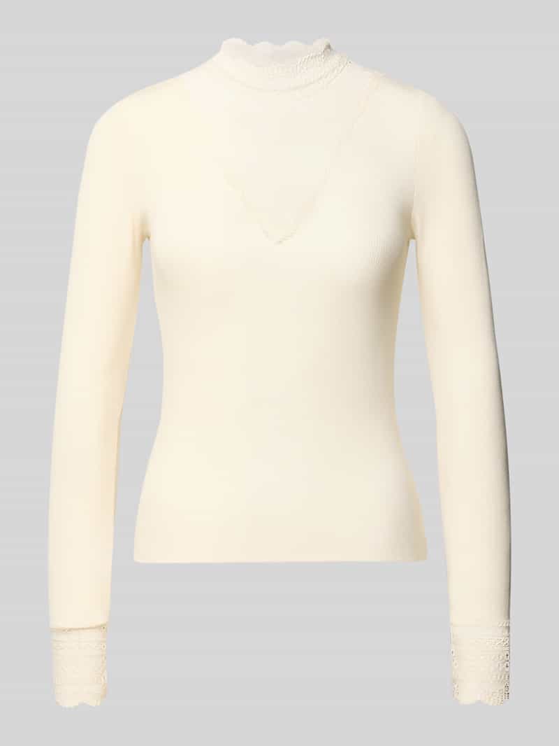 Bluzka z długim rękawem o kroju slim fit z mieszanki wiskozy model ‘TILDE’