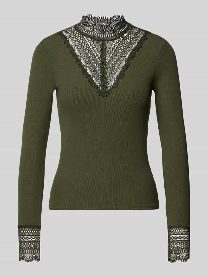 Bluzka z długim rękawem o kroju slim fit z mieszanki wiskozy model ‘TILDE’