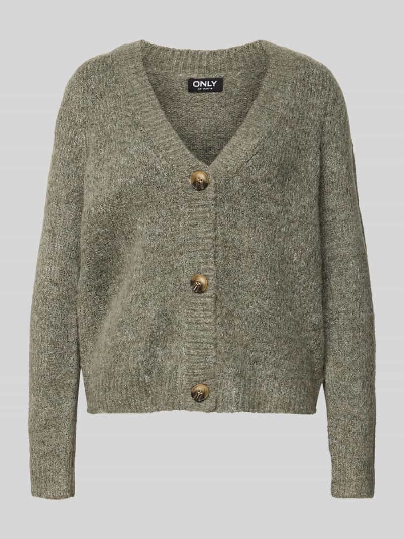 Kurtka z dzianiny o luźnym kroju z dekoltem w serek model ‘ZOEY’