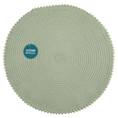 Mata stołowa 38 cm z obszyciem szałwiowy