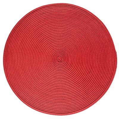 Mata słomkowa okrągła 38 cm ciemnoczerwony