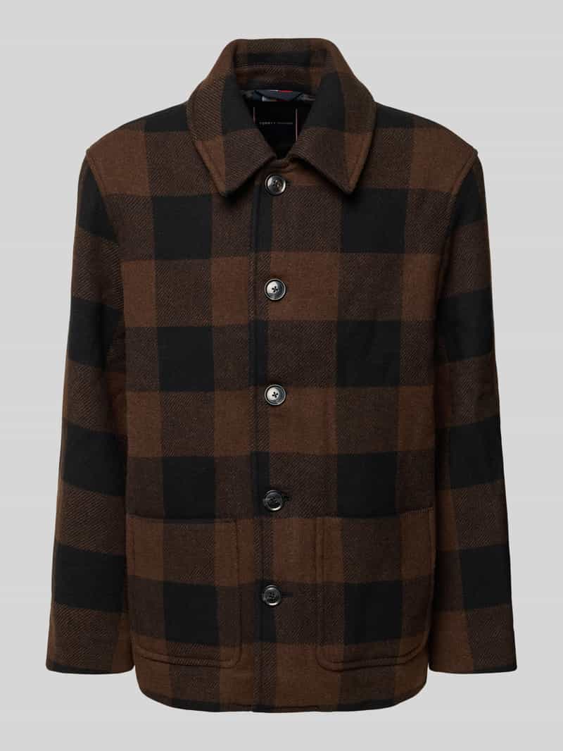 Kurtka koszulowa o kroju oversized z mieszanki wełny