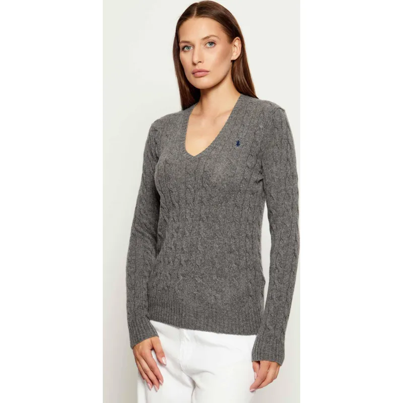 POLO RALPH LAUREN Wełniany sweter KIMBERLY | Slim Fit | z dodatkiem kaszmiru