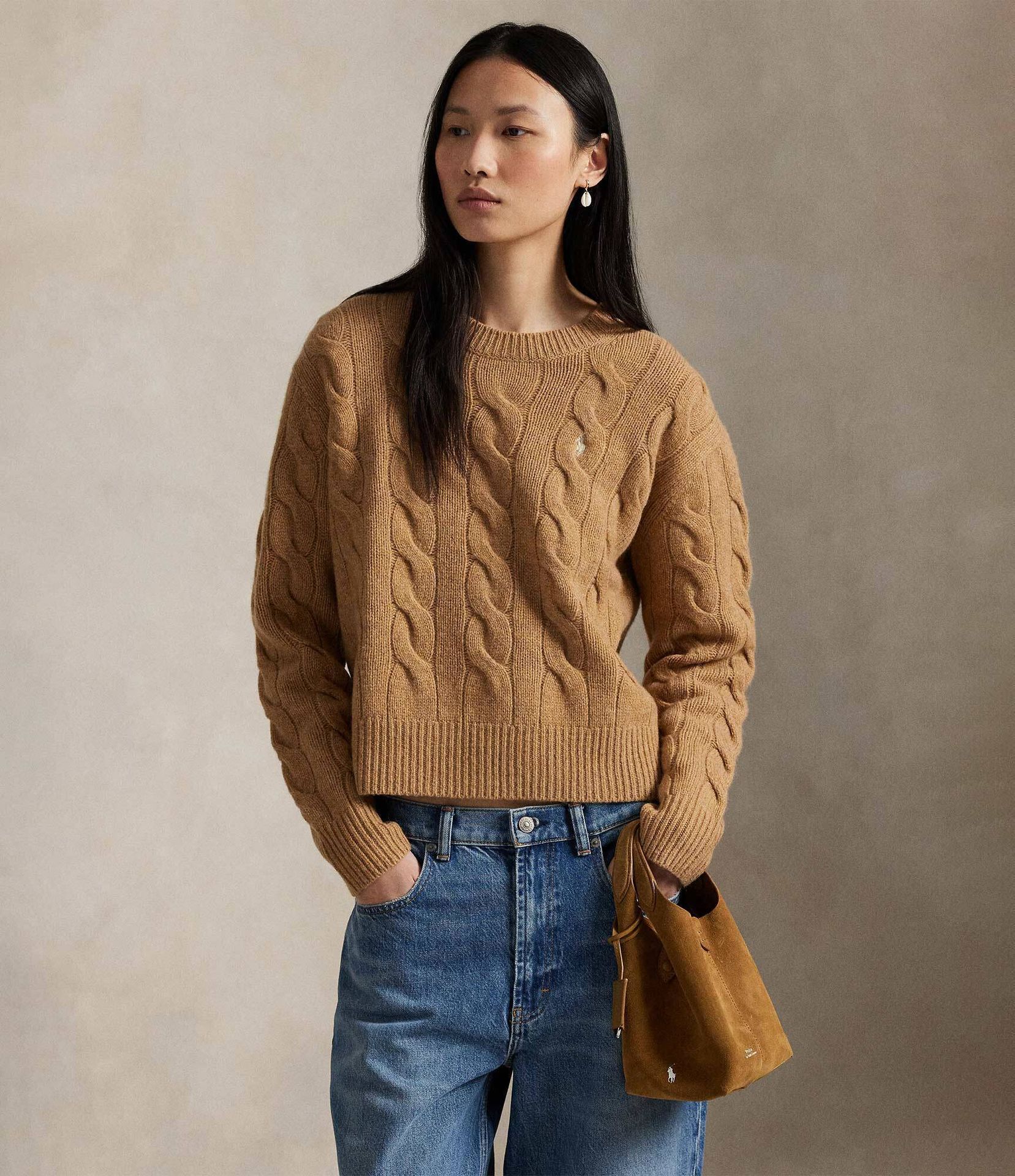 POLO RALPH LAUREN Wełniany sweter Loose fit z dodatkiem kaszmiru