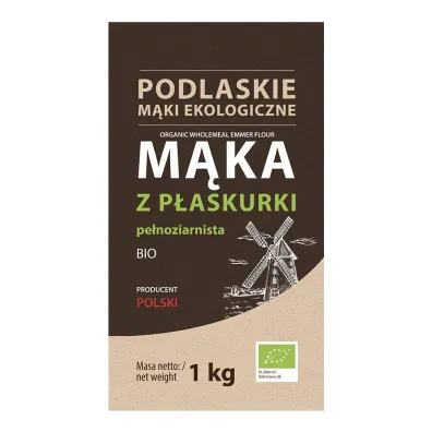 BioLife Mąka z płaskurki pełnoziarnista 1 kg Bio - mąka