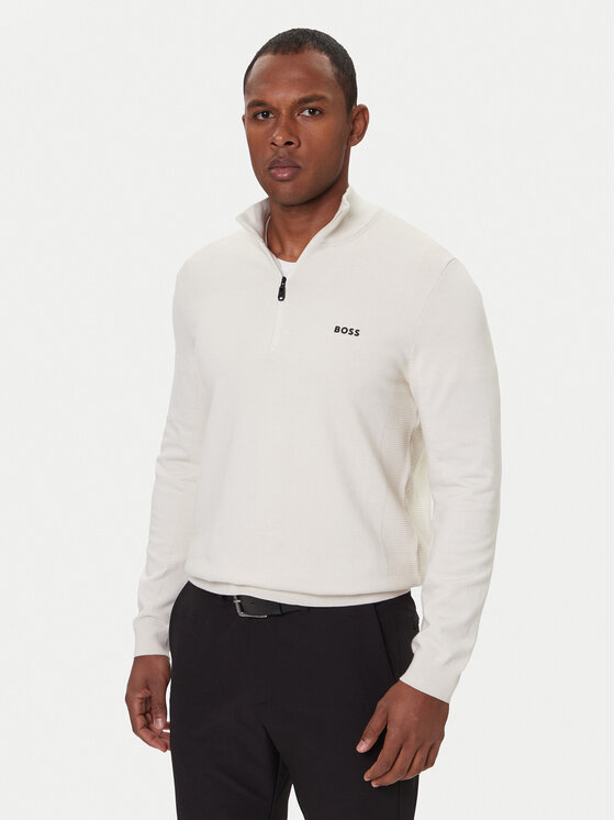 BOSS Sweter Momentum-X QZ 50547898 Écru Regular Fit