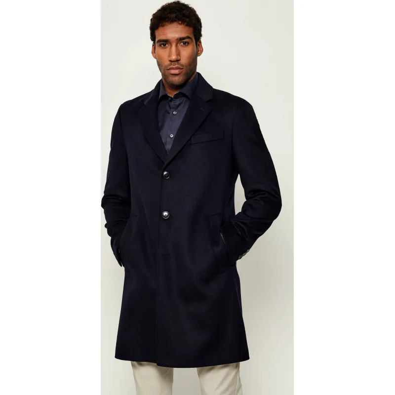 BOSS BLACK Wełniany płaszcz H-Hyde-254 | z dodatkiem kaszmiru