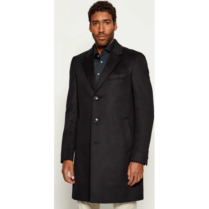 BOSS BLACK Wełniany płaszcz H-Hyde-254 z dodatkiem kaszmiru