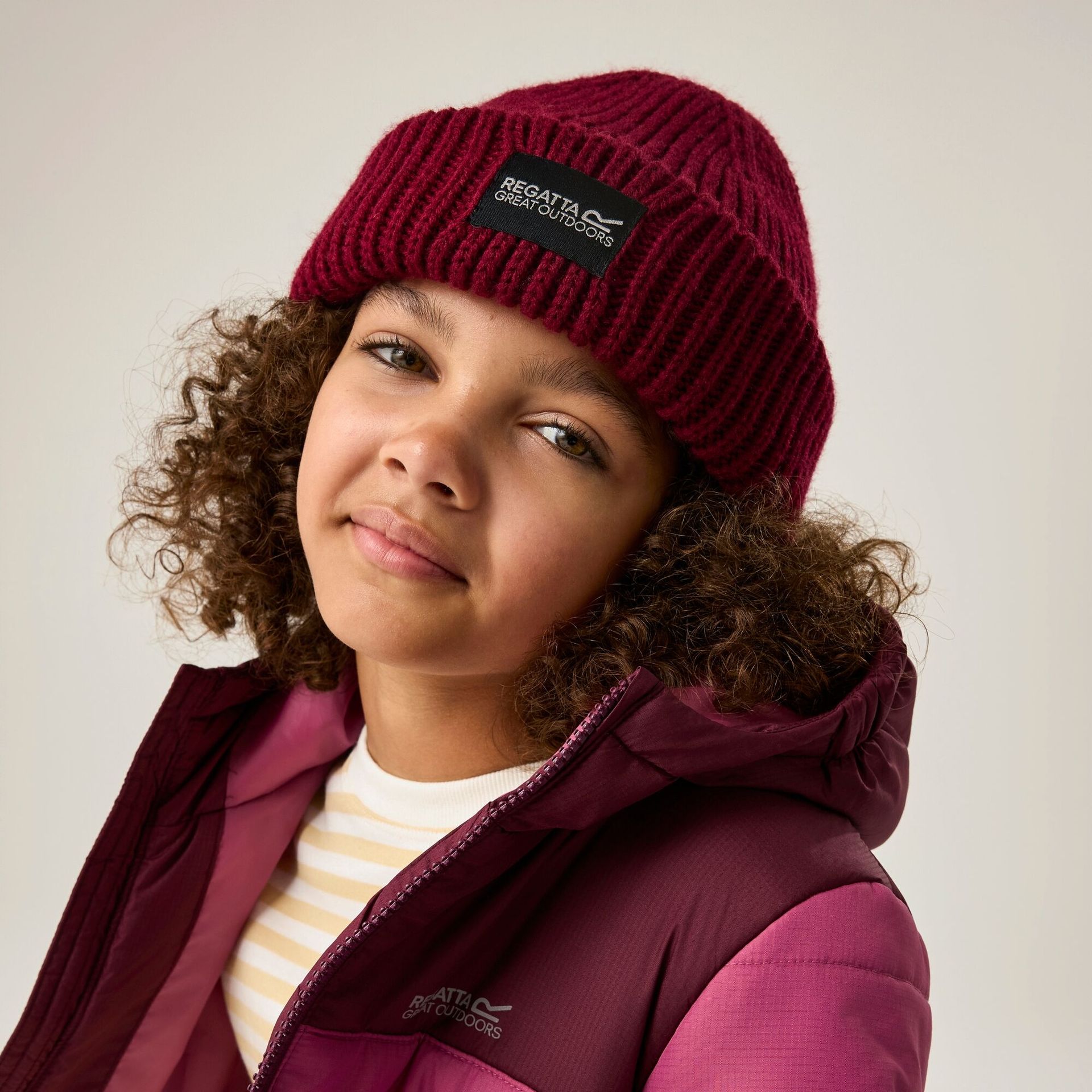 Regatta Czapka dziecięca beanie Connora Fisherman Czerwony