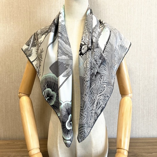 SZAL SZALIK jedwab Apaszka chusta niebieska błękitna