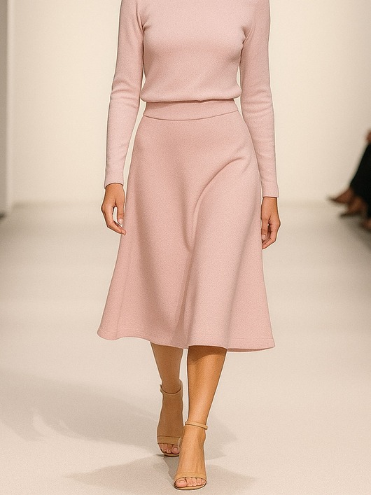 Spódnica pudrowy róż YY600107