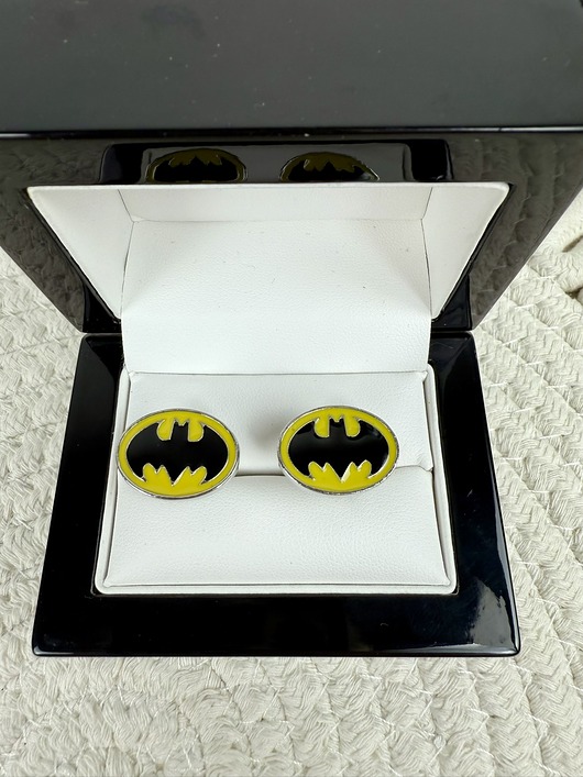 SPINKI DO MANKIETÓW koszuli mankietu batman żółty