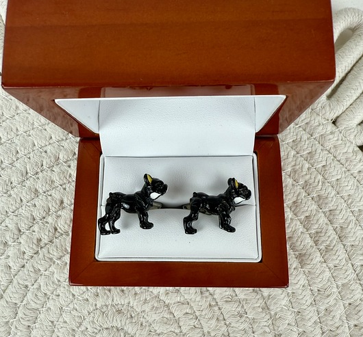 SPINKI DO MANKIETÓW koszuli mankietu pies buldog