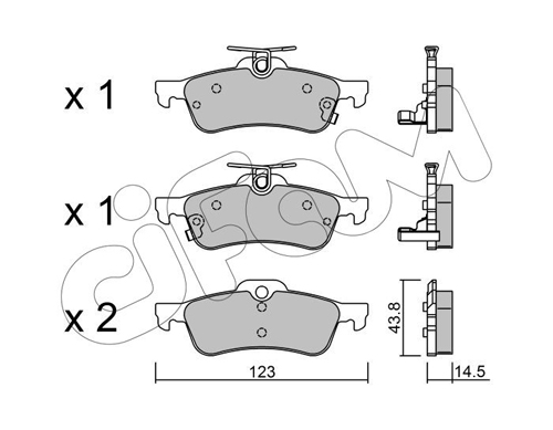 Klocki hamulcowe CIFAM 822-556-1 044660D010