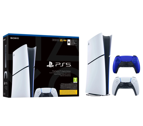 Sony PlayStation 5 Digital Slim E Chassis PS5 825GB + Dodatkowy Pad Wieczorny kobalt