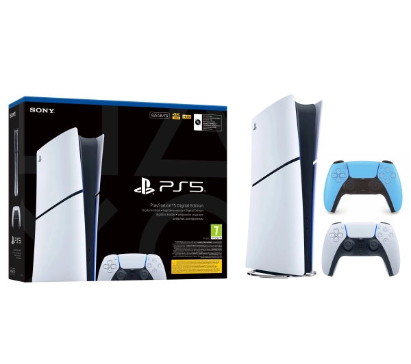 Sony PlayStation 5 Digital Slim E Chassis PS5 825GB + Dodatkowy Pad Gwiezdny błękit