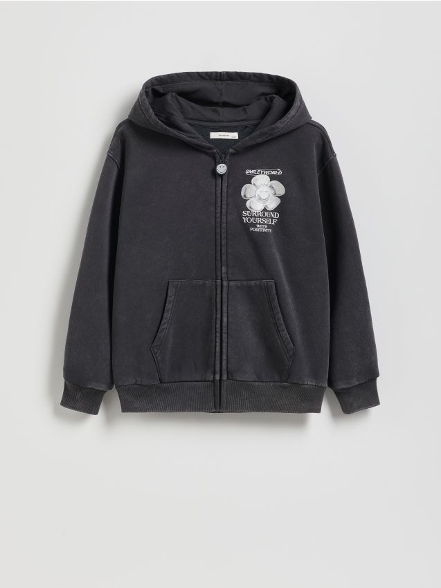 Reserved - Bluza SmileyWorld® - ciemnoszary