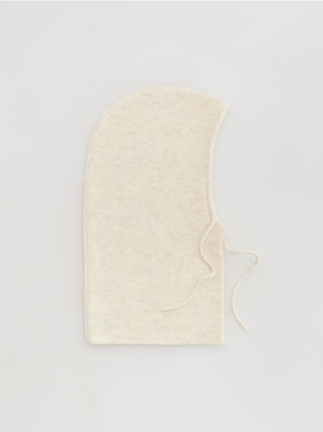 Reserved - Dzianinowa kominiarka - kremowy