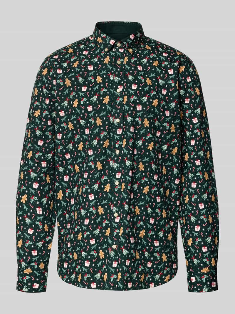 Koszula casualowa o kroju regular fit z kołnierzykiem typu button down