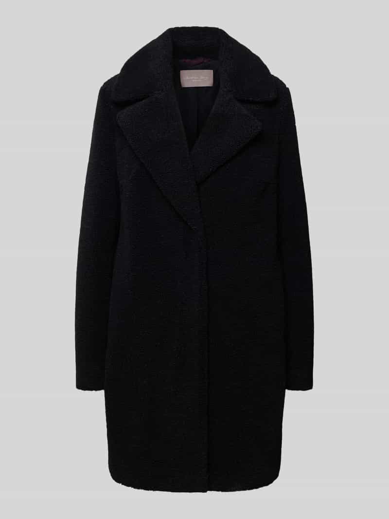 Płaszcz ze sztucznego futra z połami