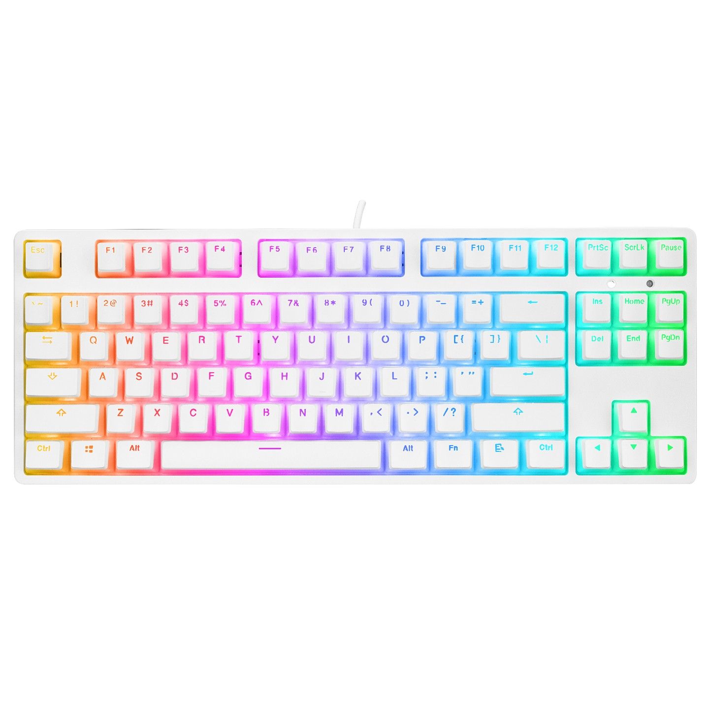 Rampage TKL GHOST Huano Red Switch biała KB-R136