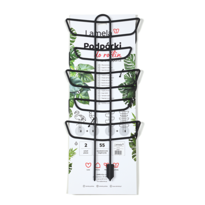 Podpórki do roślin 55 x 24 cm 2 sztuki geometryczny czarny