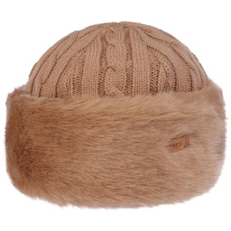 Czapka Cable Knit Faux Fur by Barts, beżowy, One Size