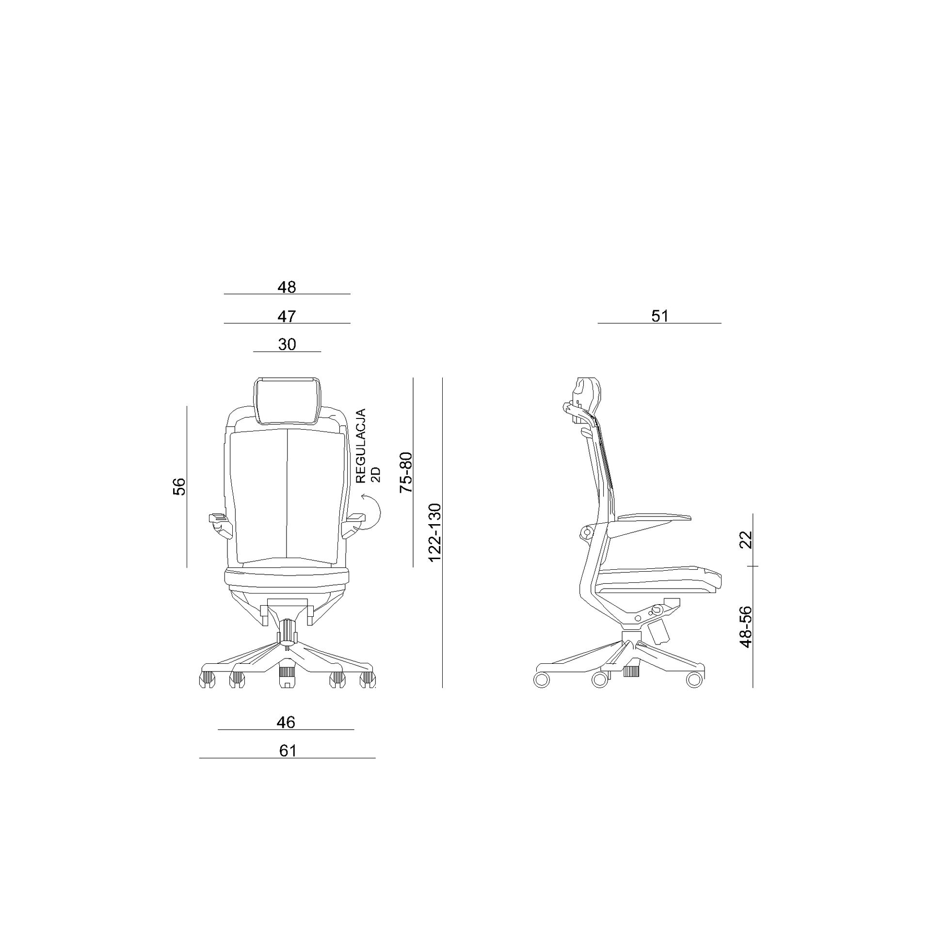 Unique Fotel Obrotowy Ergonomiczny Fulkrum Tkanina BL418 Black, Siatka SM02 Szary, Tkanina BL418 Black