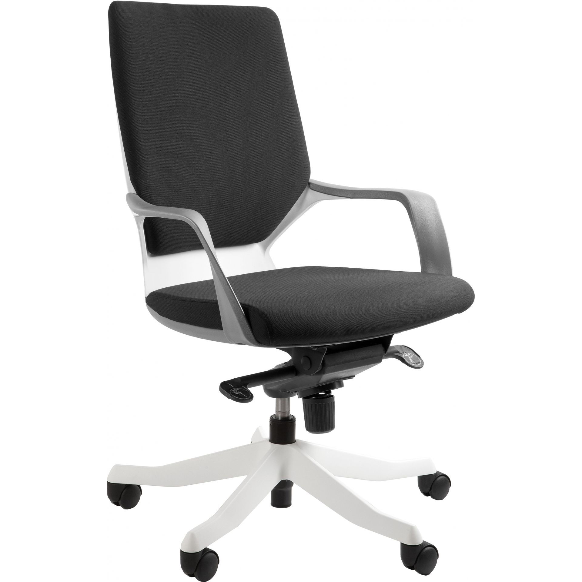 Unique Fotel Obrotowy Biurowy Apollo M Tkanina BL402 Deepred, Standard 2 Biała