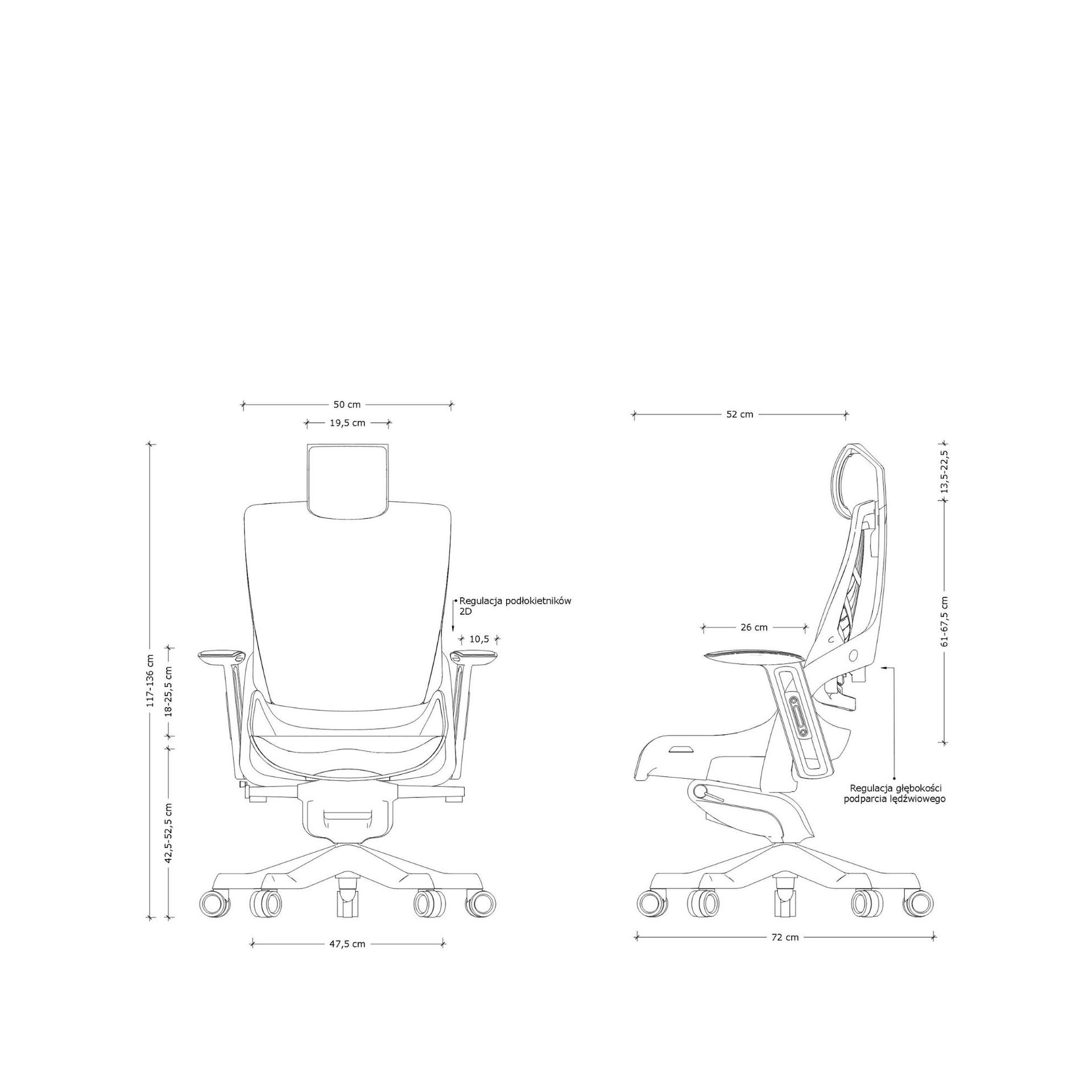 Unique Fotel Obrotowy Ergonomiczny Wau 2 Skóra Naturalna Skóra Naturalna FL4 Czarna, Standard 1 Czarna