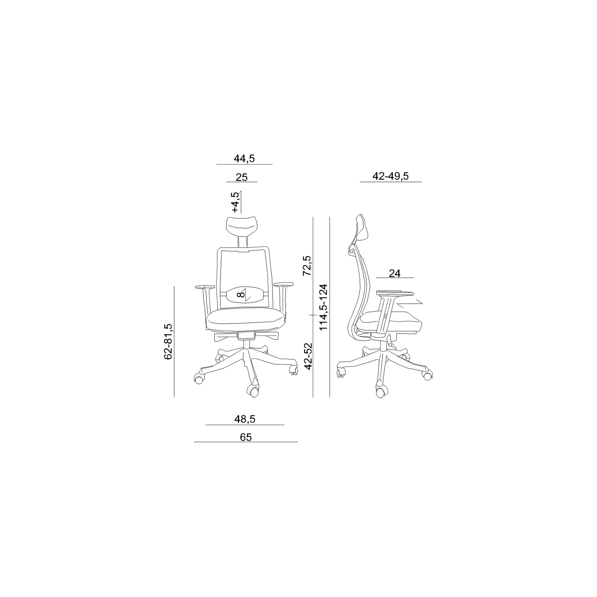 Unique Fotel Obrotowy Ergonomiczny Anggun Siatka SM01 Czarny, Siatka SM01 Czarny, Skóra Naturalna HL3 Brązowy