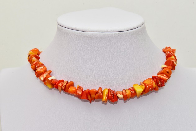 Choker Naszyjnik Koral Kamień naturalny