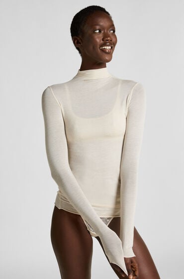 Hunkemöller super miękki golf z kaszmirem top Biały