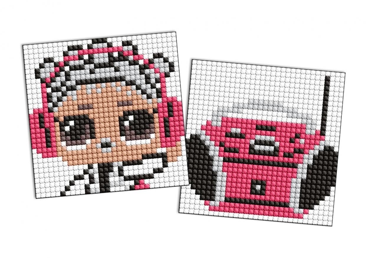 Diamentowa mozaika na magnes - Lol Boombox 9x9cm - zabawka