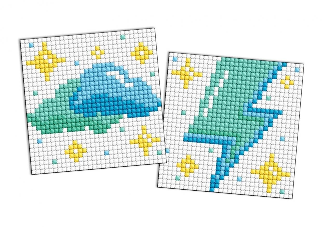 Diamentowa mozaika na magnes - Lol Chmura 9x9cm - zabawka