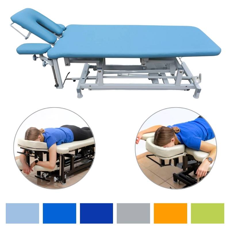 Elektryczny 2-sekcyjny stół do masażu ze specjalnym zagłówkiem - SUMER SRE-R Special Edition Massage