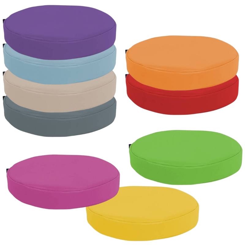 Zestaw poduszek okrągłych - 30x5 cm - 10 szt.