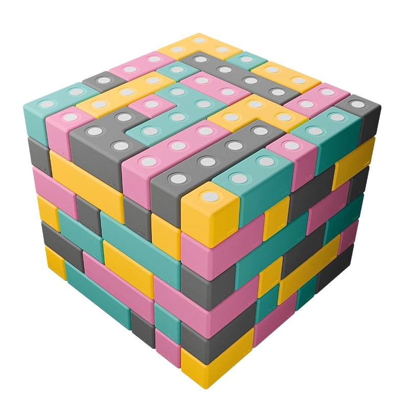 Klocki magnetyczne TUKI - Zestaw BUILDER, 150 sztuk