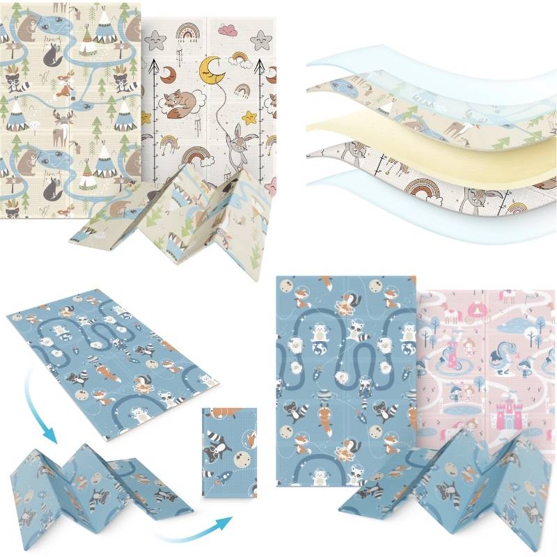 Składana, dwustronna mata edukacyjna 180x120 cm 4FIZJO, różne wzory