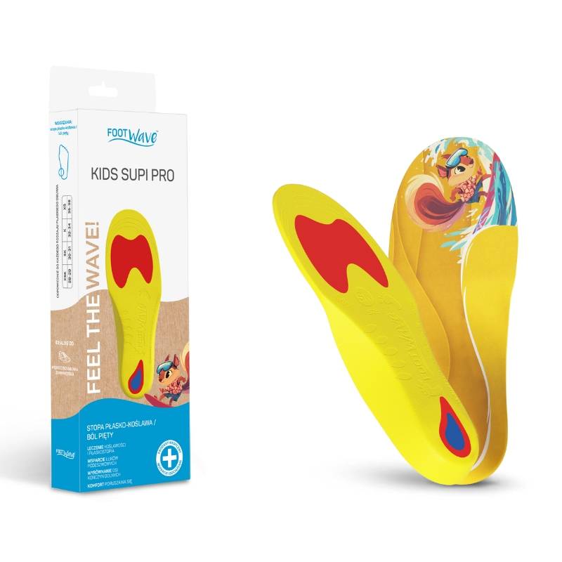 Wkładki ortopedyczne dla dzieci FootWave KIDS SUPI PRO, różne rozmiary