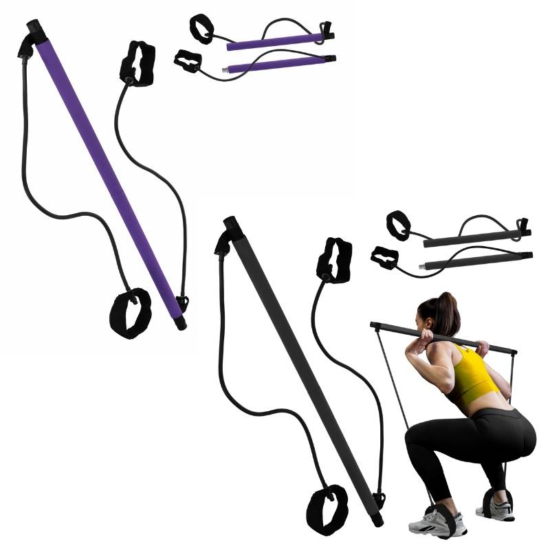 Drążek treningowy do pilatesu z ekspanderami 4FIZJO, różne kolory