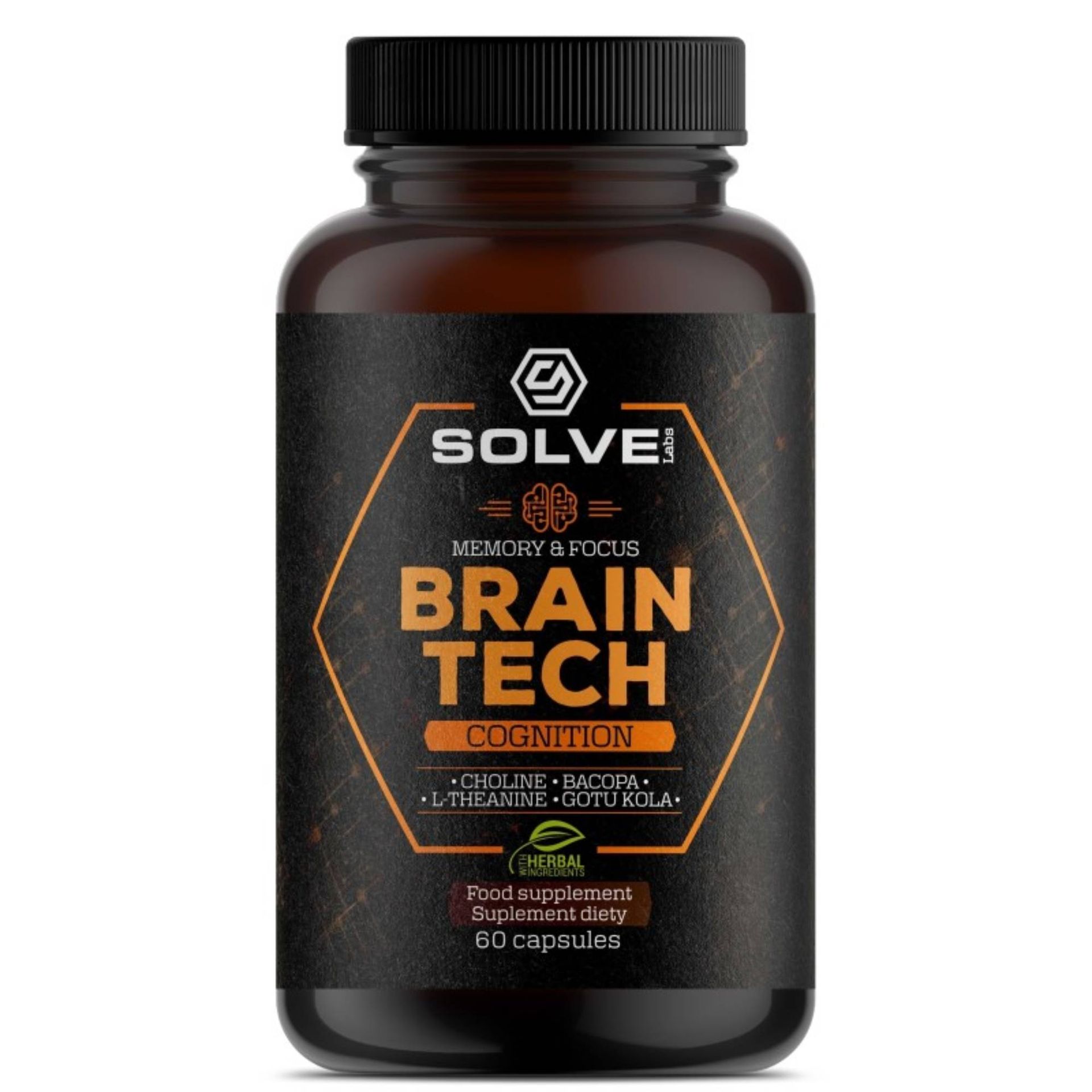 Brain Tech Memory Focus Solve Labs - 60 kaps.
