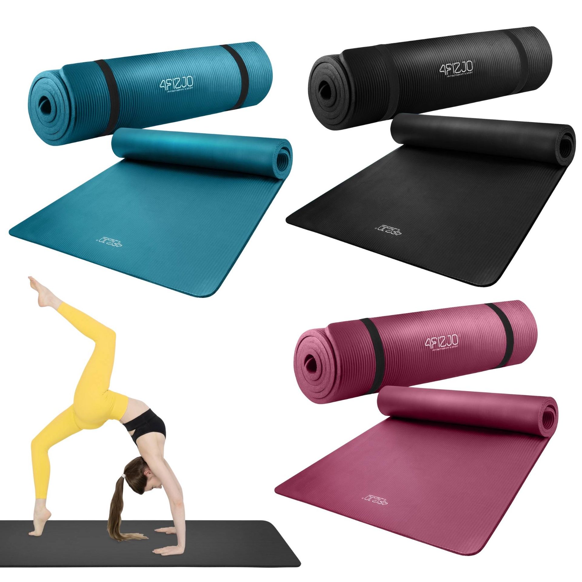 Mata do ćwiczeń NBR - 190x100x1,5 cm 4FIZJO - różne kolory