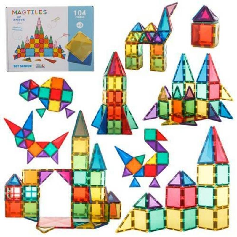 Magnetyczne klocki konstrukcyjne Magtiles AMAYA, 104 szt.