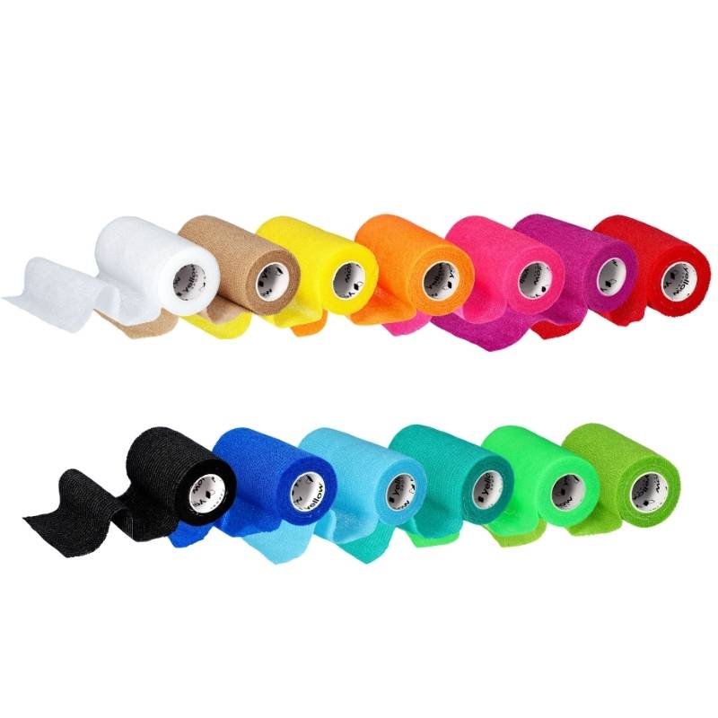 Bandaż kohezyjny elastyczny samoprzylepny yellowSPORT - 10cm x 4,5m, różne kolory
