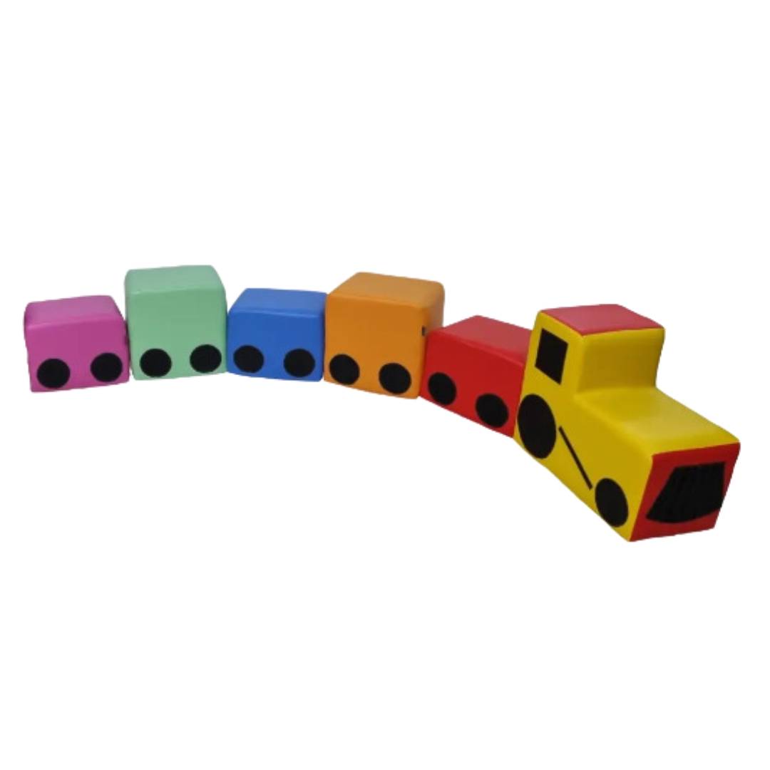 Zestaw kształtek rehabilitacyjnych, Kolorowy pociąg, 6 elementów