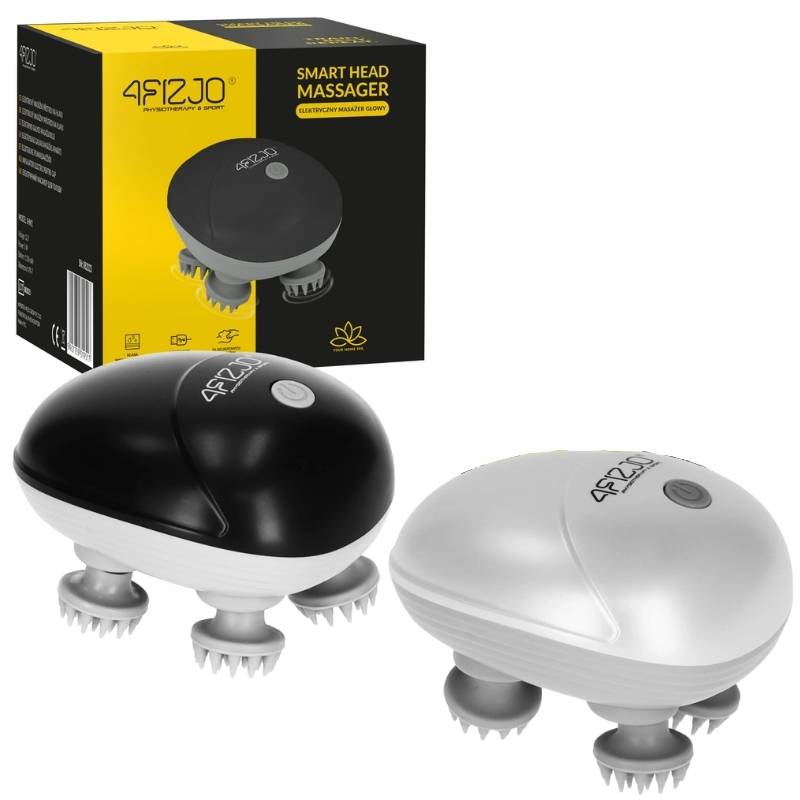 Elektryczny masażer głowy wodoodporny 4FIZJO, różne kolory