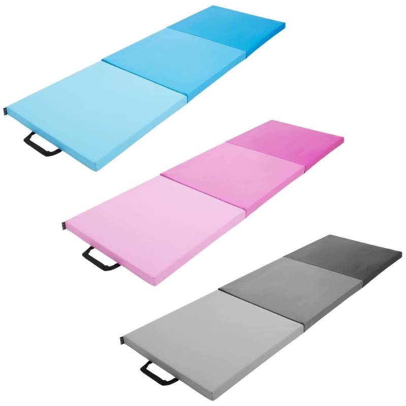 Materac gimnastyczny do ćwiczeń, składany trzyczęściowy 4FIZJO - 180x60x5 cm