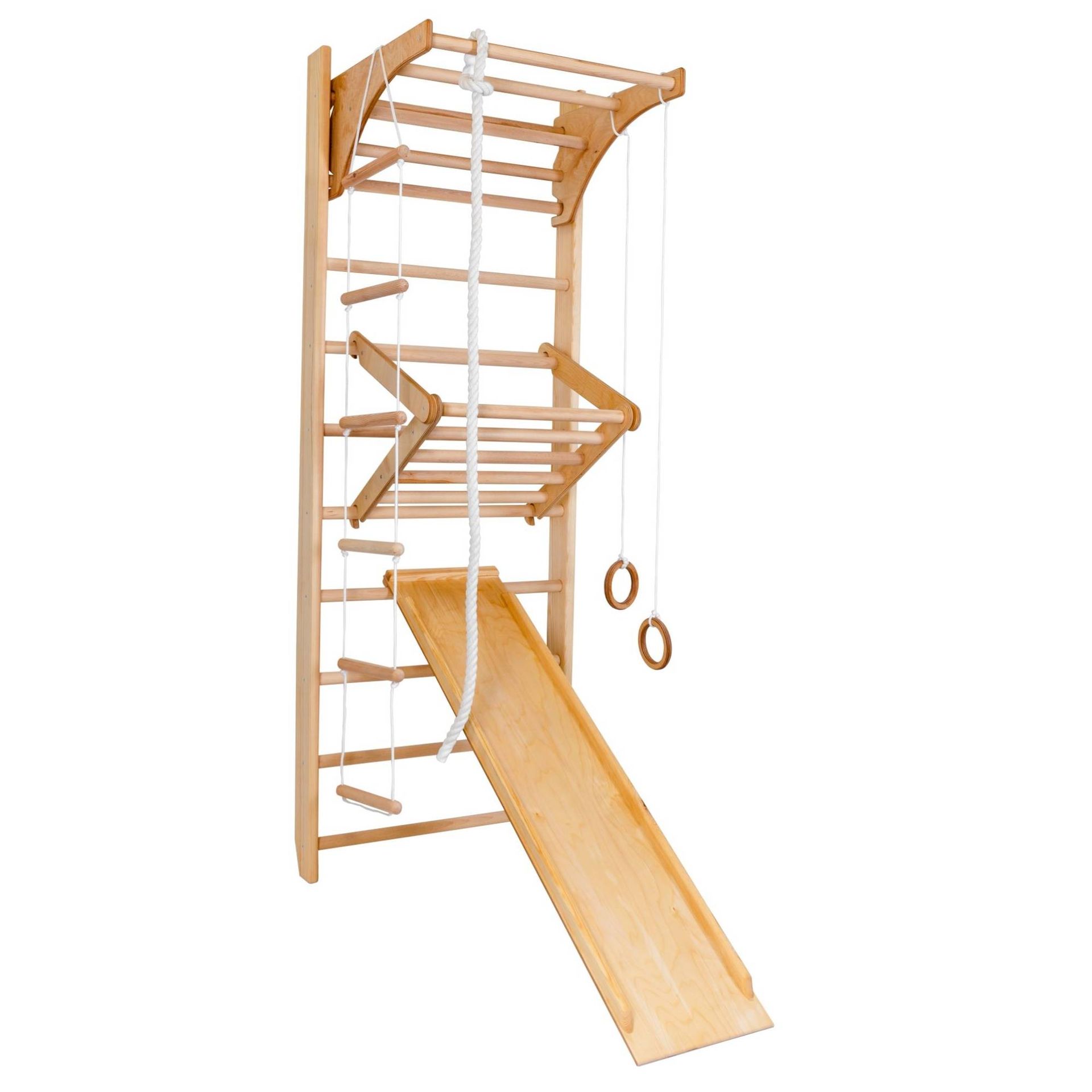 Kącik sportowy dla dzieci Pelltech COMBI Plus NaturalWood 220 cm