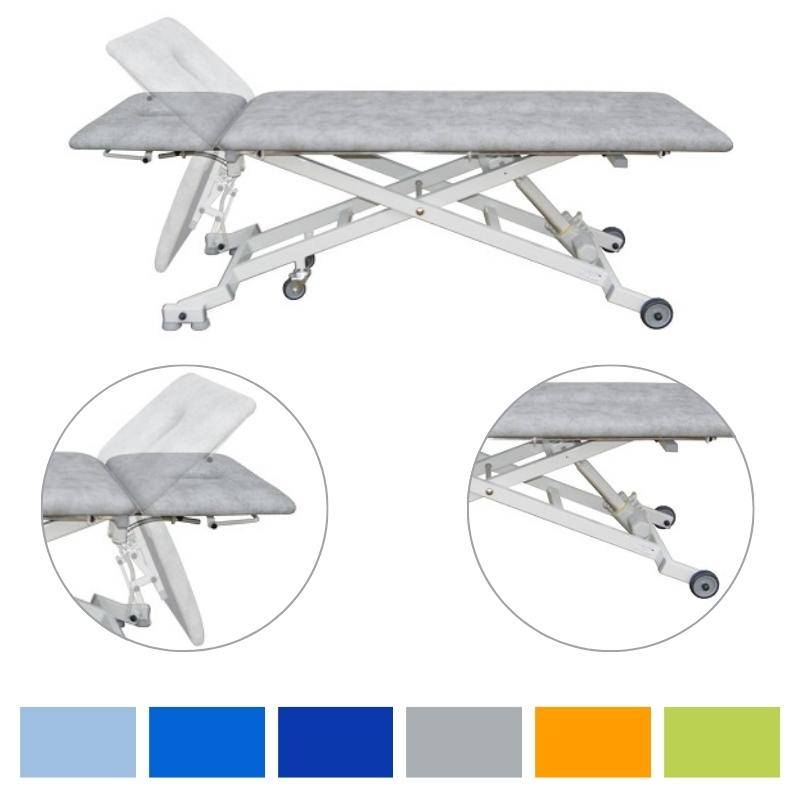Elektryczny 2-sekcyjny stół rehabilitacyjny z ramą krzyżakową sterowany za pomocą pilota ręcznego - SUMER SRK-RE